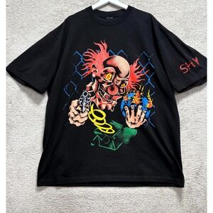 Society Hates You T Shirt Mens 2XL Black Graphic Menacing Clown Like Figure